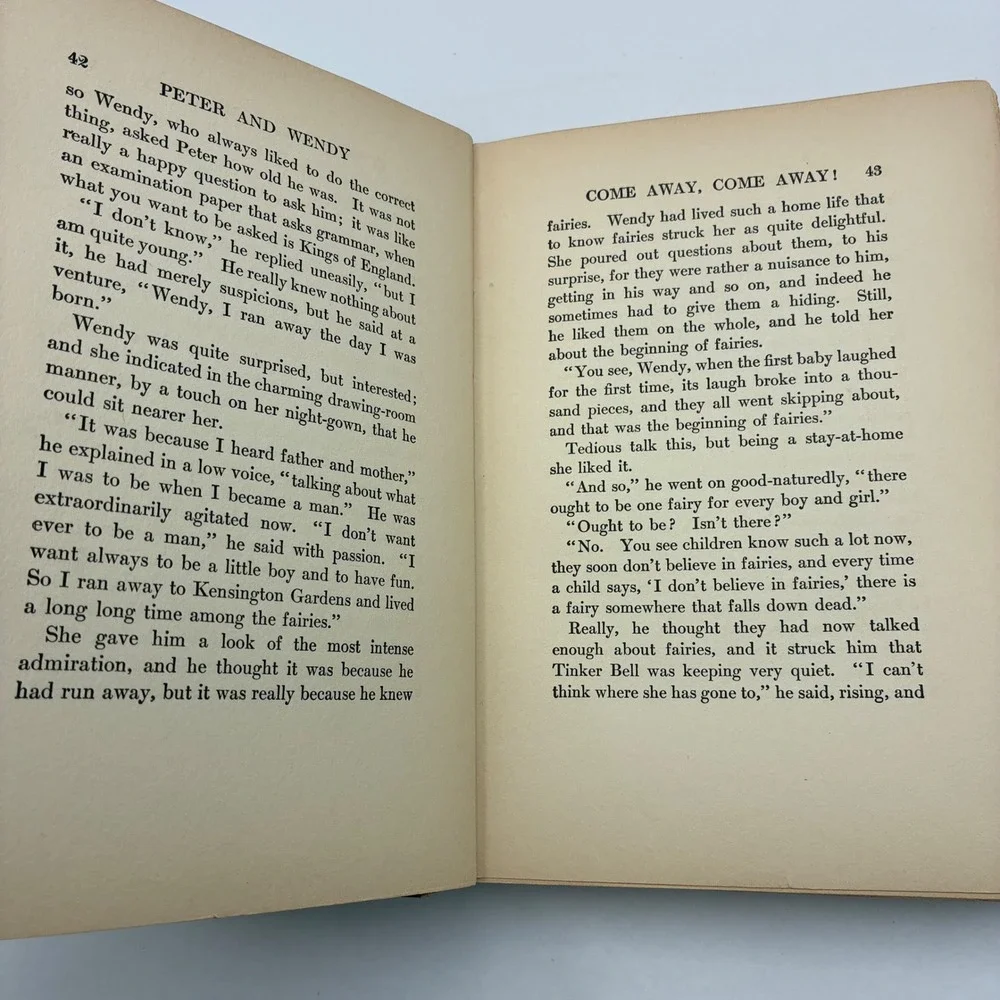 Peter and Wendy J.M. Barrie 1911 First Edition First Print F.D. Bedford Scribner